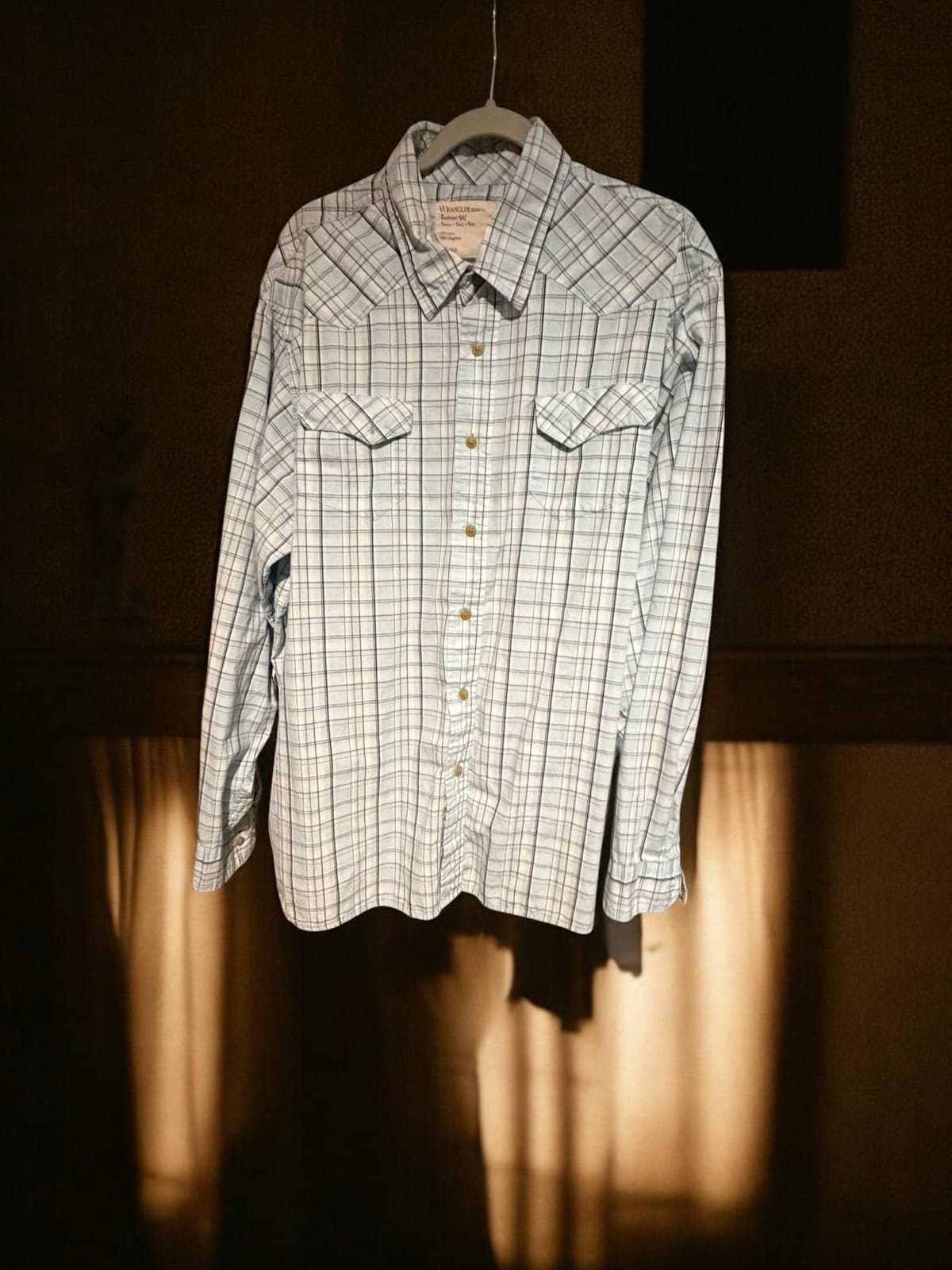 Wrangler Men's 2XL Blue Pearl Snap Shirt Lon