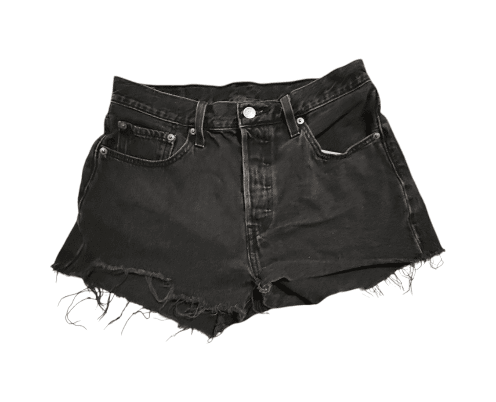 Levi's Black Denim Cutoff Shorts Size W28