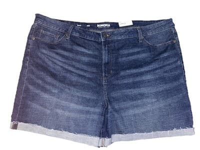 Women’s Plus SONOMA "Goods For Life" Premium High-Waist Denim Short Size 24W NWT