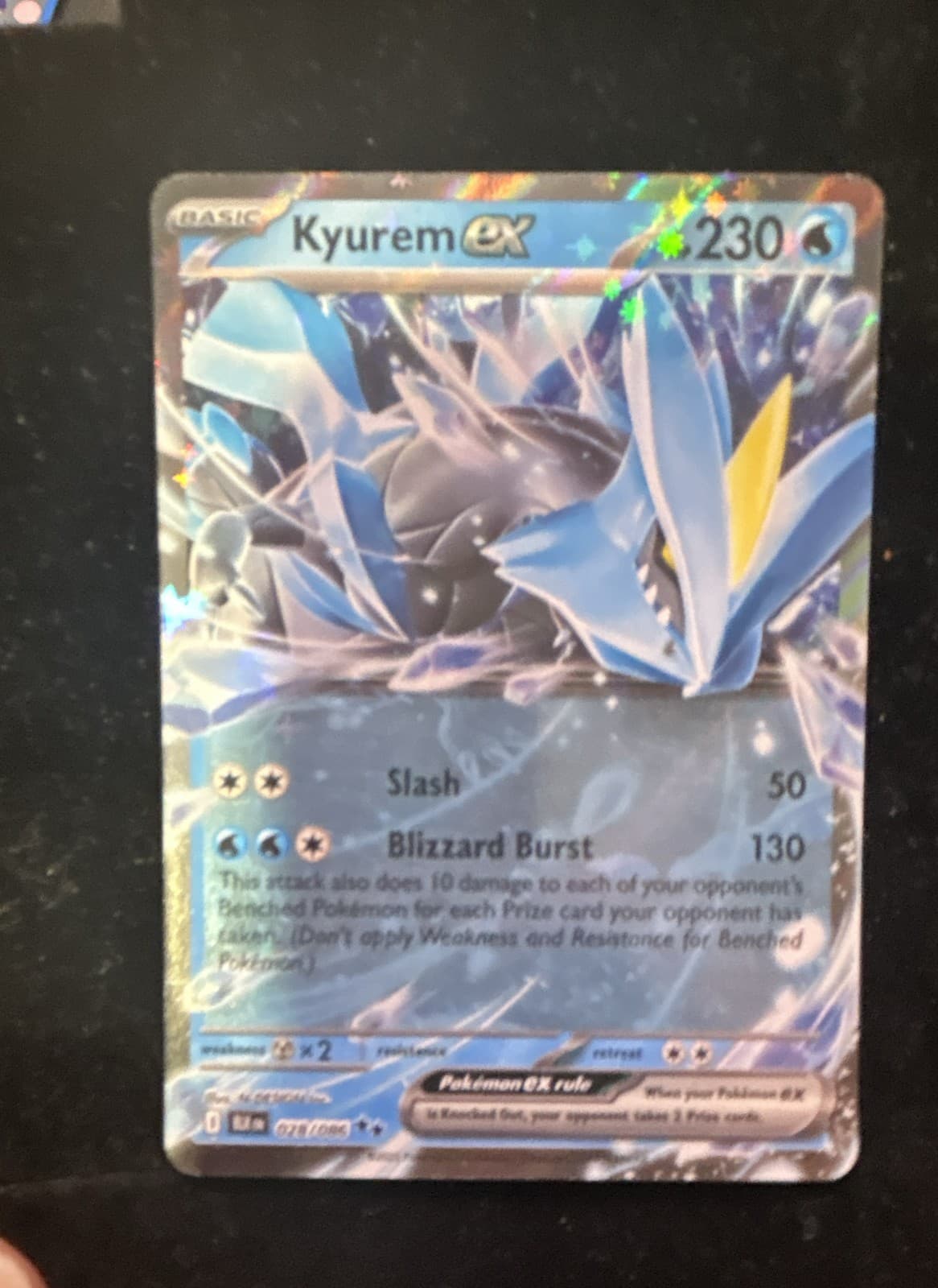 Kyurem ex 028/086 Sv: Black Bolt Holo