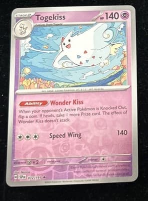 Togekiss 072/191 Surging Sparks Rare Pokemon Reverse Holo NM