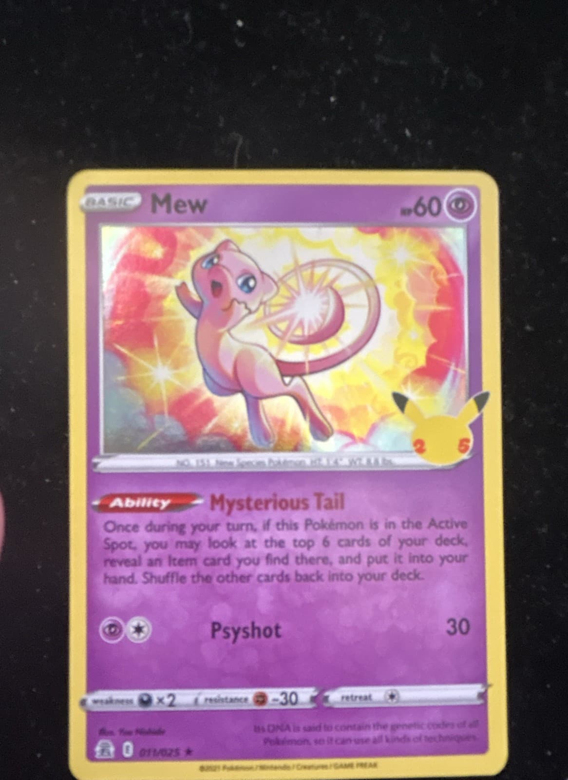 Mew 011/025 Celebrations Holo