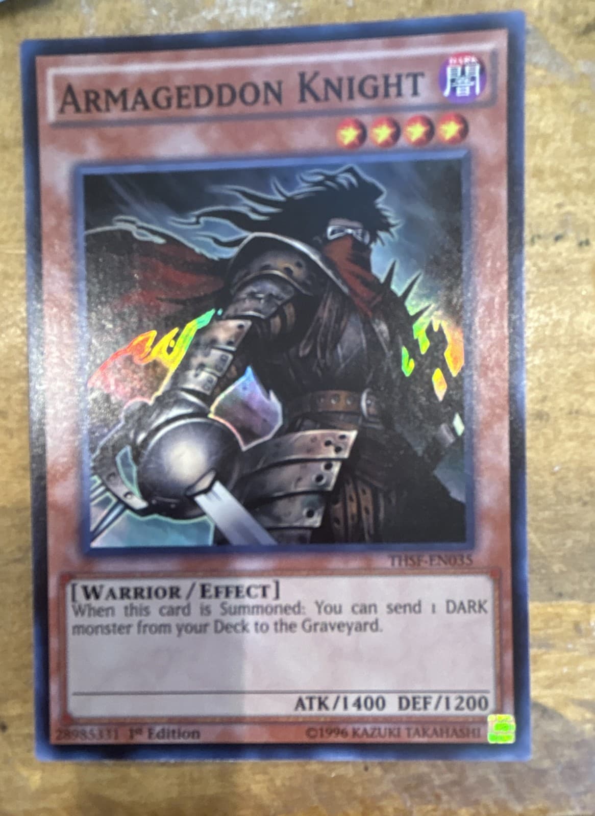 Armageddon Knight THSF-EN035 The Secret Forces 1st Edition