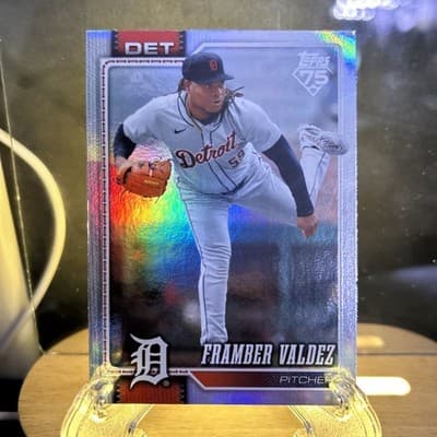 2026 Topps Series 2 HOLO FOIL #380 Framber Valdez, Detroit Tigers