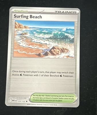 Surfing Beach 129/132 Me01: Mega Evolution Reverse Holo