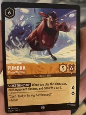 Lorcana Pumbaa - Winter Warthog (4/204) Winterspell - (Cold Foil)