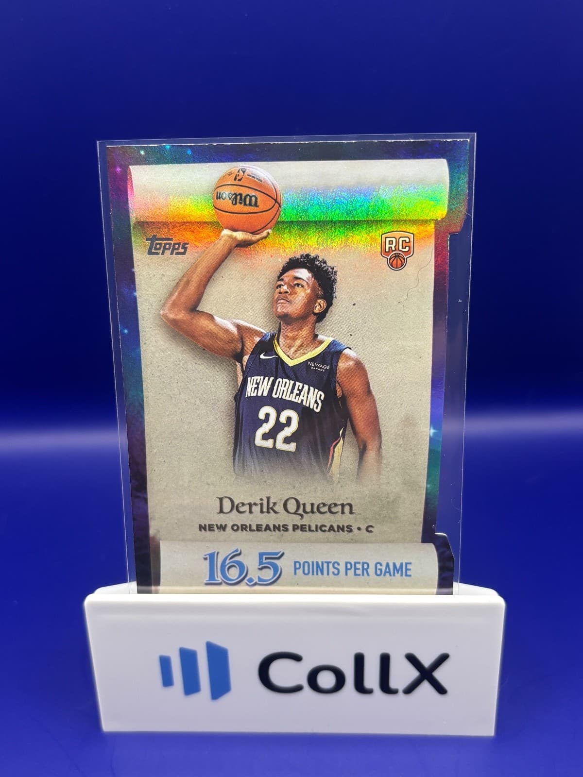 2025-26 Topps Holiday Derik Queen RC Making Nice List Die-Cut #ML-13 Pelicans