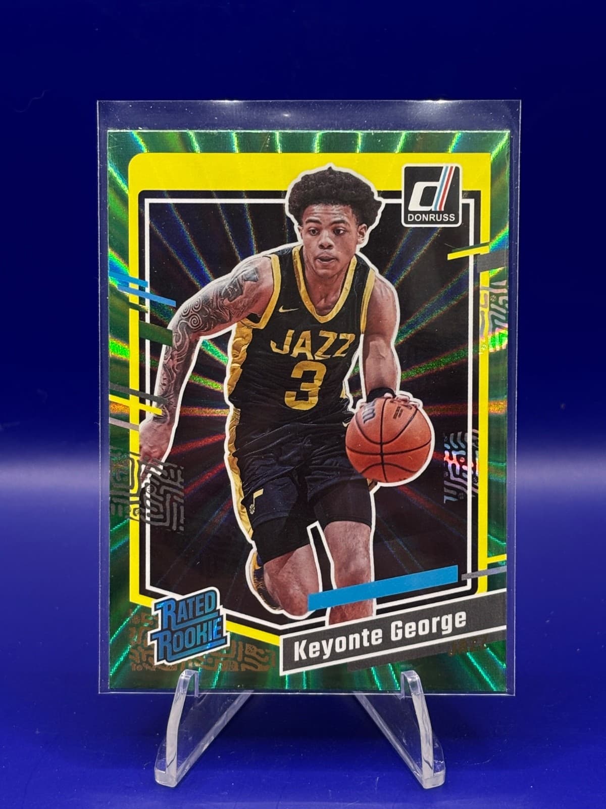 2023-24 Panini Donruss Keyonte George Rated Rookie Green Holo RC Utah Jazz