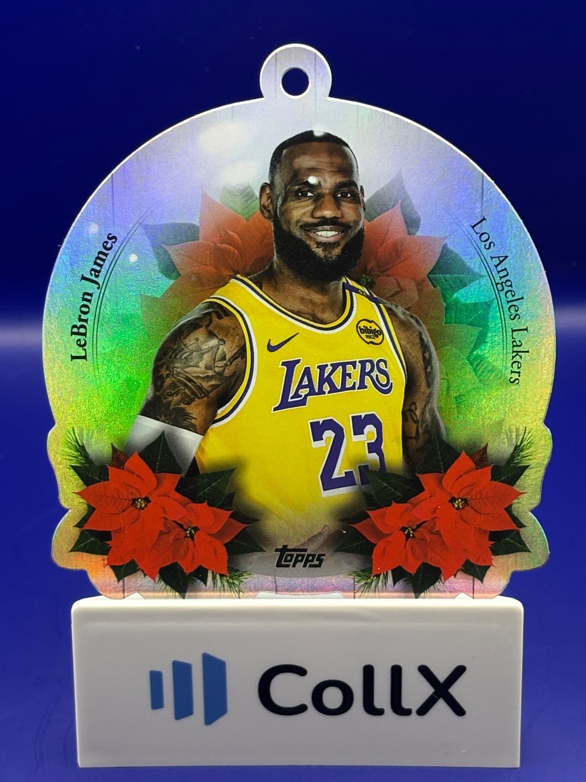 2025-26 Topps Holiday LeBron James Oversized Die-Cut Ornament Lakers NM