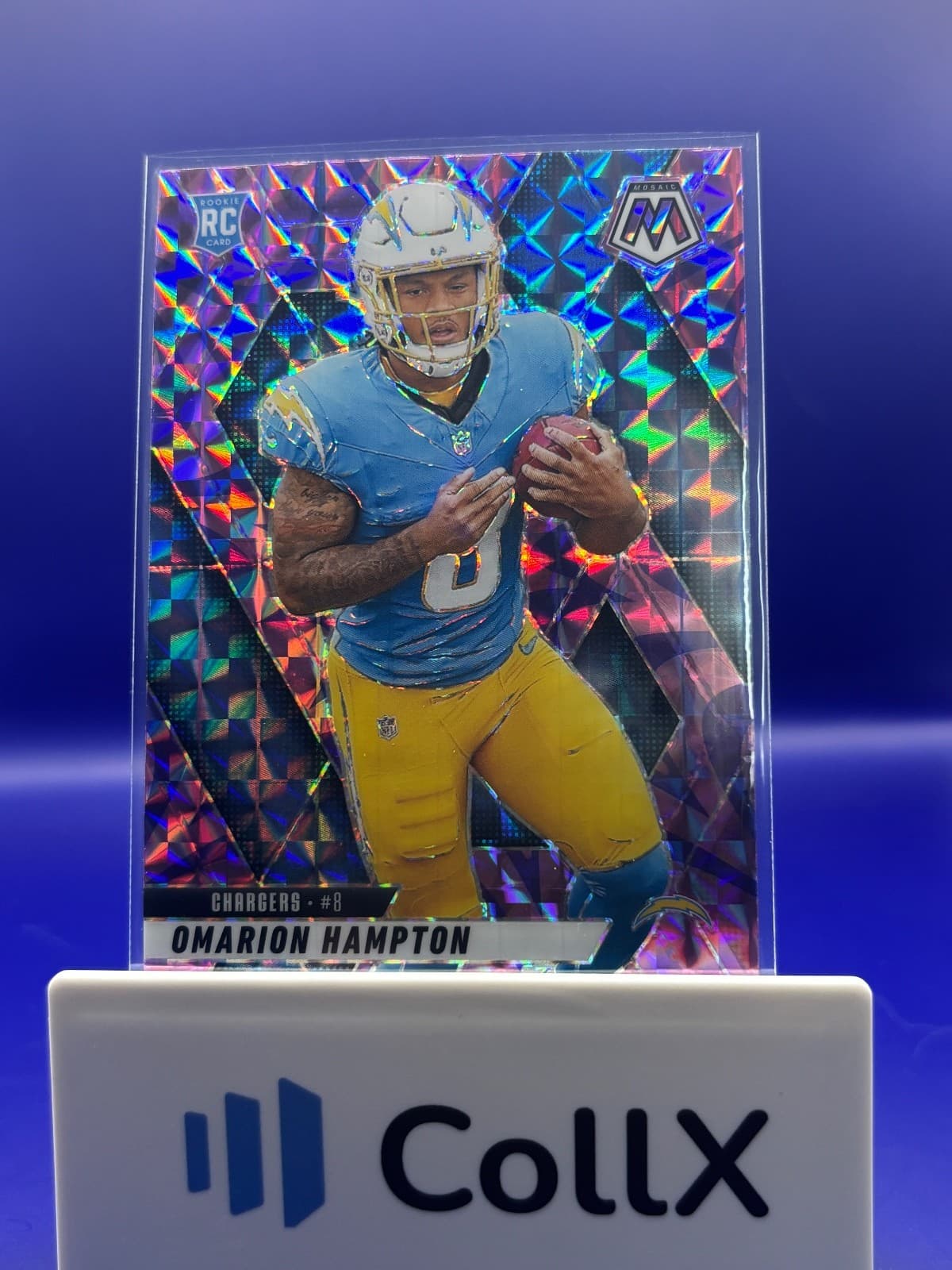 2025 Panini Mosaic Omarion Hampton RC Silver Prizm Los Angeles Chargers Rookie