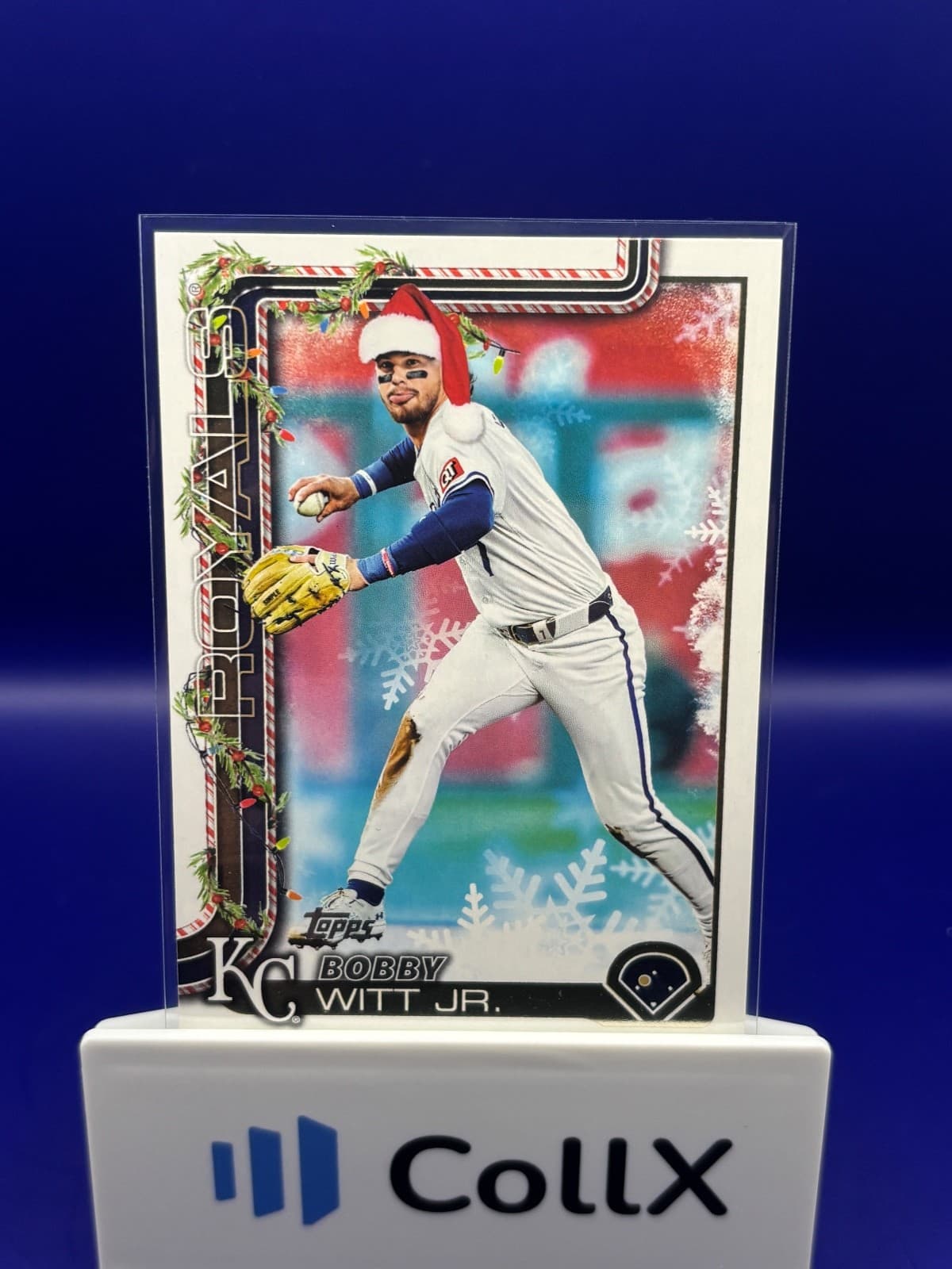 2025 Topps Holiday Bobby Witt Jr SP Short Print Santa Hat #H100 KC Royals