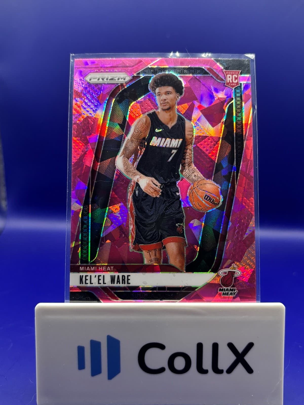2024-25 Panini Prizm Kel'el Ware RC Pink Ice Prizm #248 Miami Heat Rookie NM