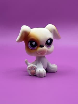 Littlest Pet Shop #84 White Boxer Dog