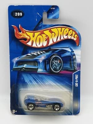 Hot Wheels Cat-A-Pult Blue First Editions #209 2004 Rare Diecast Race Car Mint