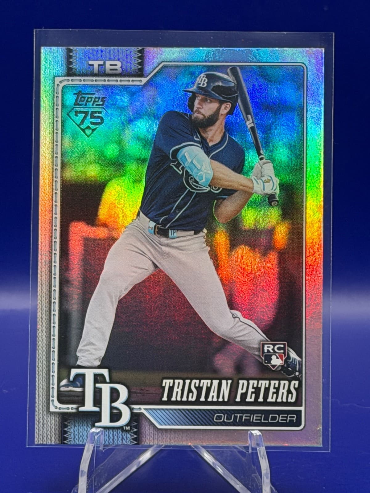 2026 Topps Series 1 Baseball - Tristan Peters RC Rainbow Foil #330 Tampa Bay