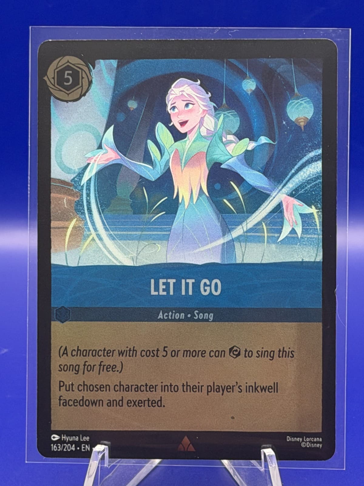 Disney Lorcana Winterspell Let It Go 163/204 Action Song Elsa