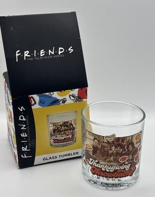 Friends Thanksgiving Throwbacks Glass Tumbler – Culturefly Exclusive – NIB Coffe