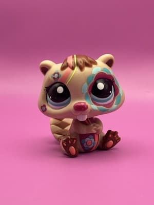Littlest Pet Shop LPS 2134 Beaver Designs Tattoos Postcard Pets 2008 Body Paint