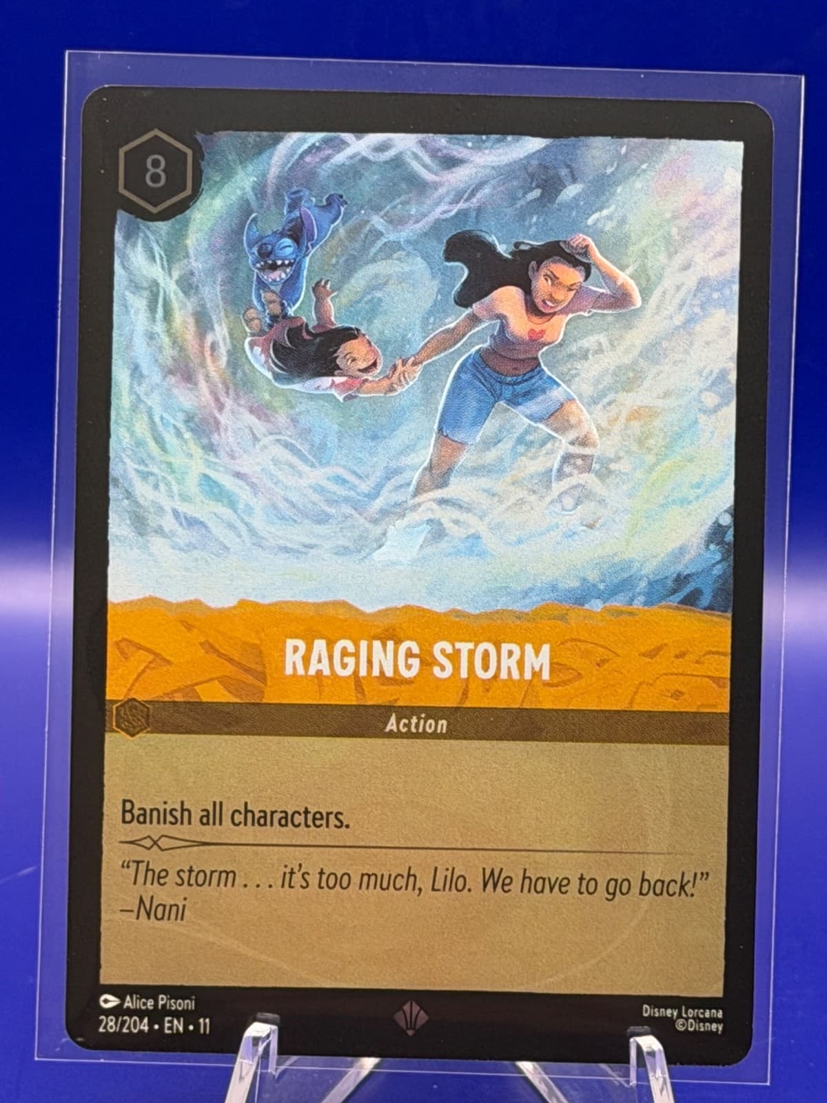 Disney Lorcana Winterspell Raging Storm 28/204 Action Card