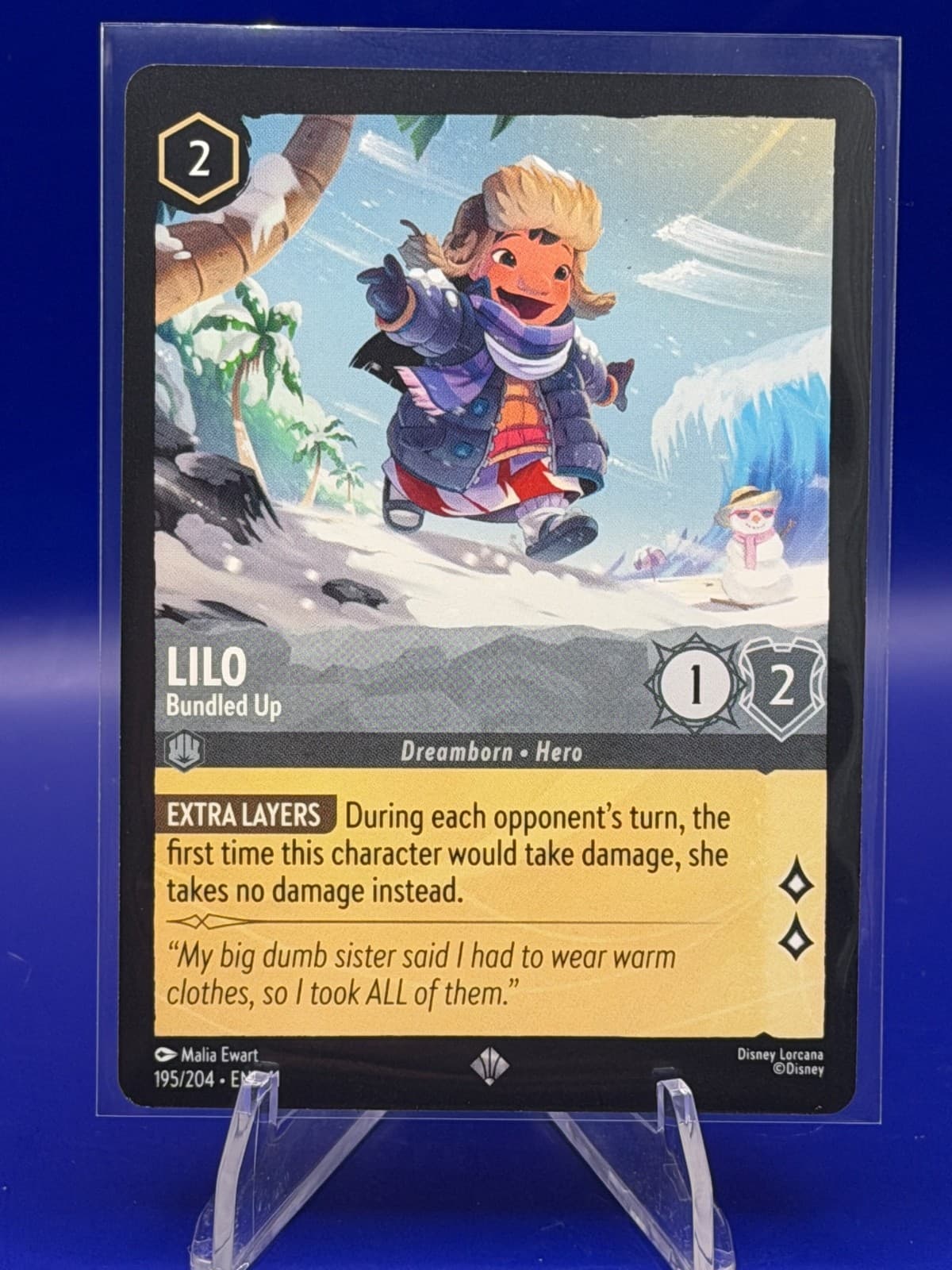 Disney Lorcana Winterspell | Lilo Bundled Up #195/204 | Super Rare