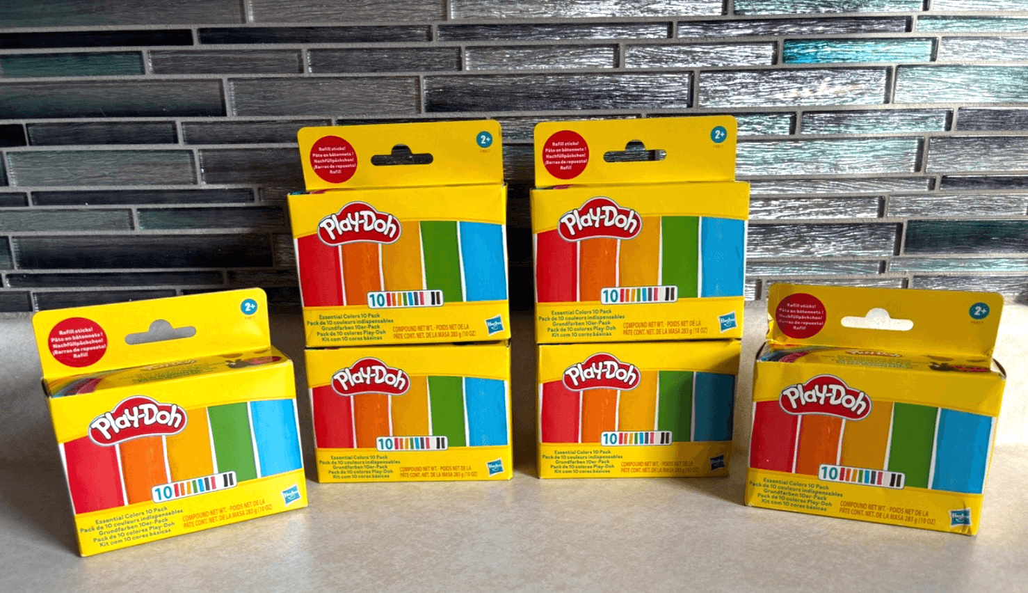 Lot of 6 Play-Doh Essential Colors 10 Pack Refill Sticks 10oz F9817 NEW