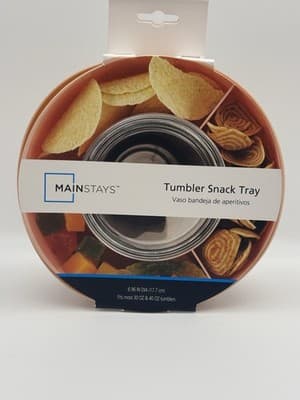 Mainstays Tumbler Snack Tray Pink Fits Over 30 & 40 Oz Tumbler Coffee Mug Cerami