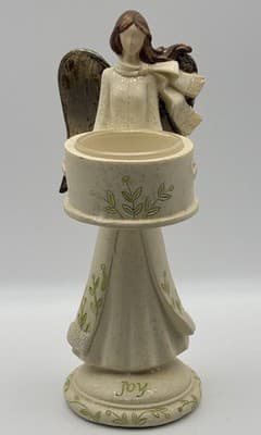 Yankee Candle Co. Angel Joy Tea Light Votive Candle Holder 8” Christmas NEW