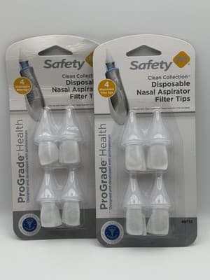 Safety 1st Prograde Clean Collection Disposable Nasal Aspirator Filter Tips 4 PK