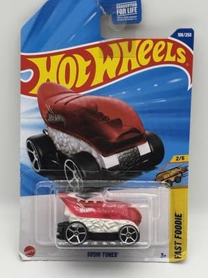 Hot Wheels Sushi Tuner Fast Foodie Series 1:64 Diecast Car Red White Black 2023