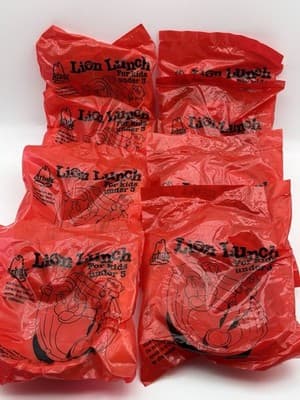 2002/2004 LOT Of 8 Vintage Arby's Child's Meal Promo Lion Lunch bowl/Spoon NEW