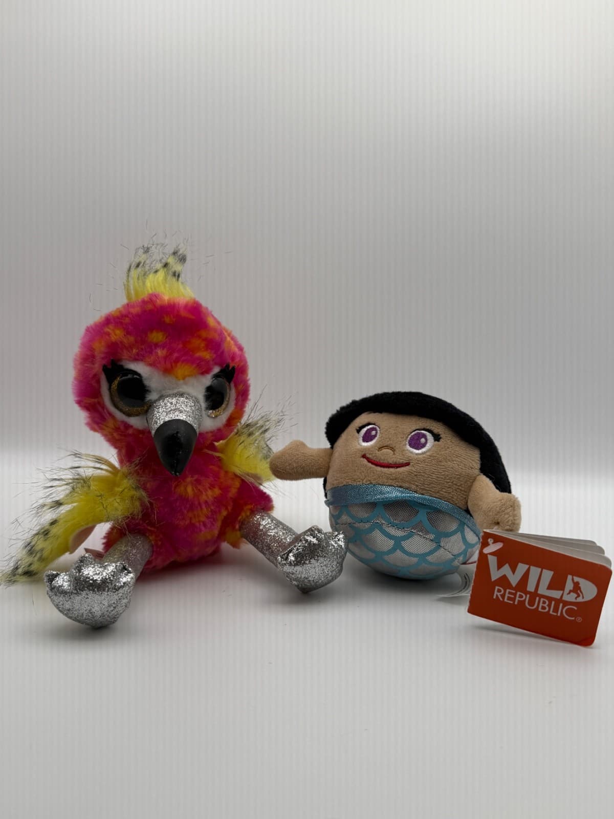 ZURU Fliss Flamingo & Wild Republic Mermaid Plush 2 Pc Stuffed Toy Lot