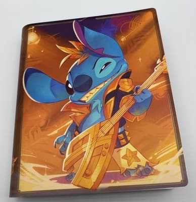 Rockstar Stitch Disney Lorcana 4-Pocket Binder PortfolioHolds 80 Cards NEW Empty