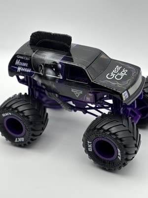 Monster Jam Mohawk Warrior Great Clips Monster Truck Purple Diecast Toy 2021 euc