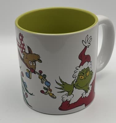 The Grinch with Max and Cindy Lou 16oz Ceramic Mug Christmas Decor FREE SHIPPING