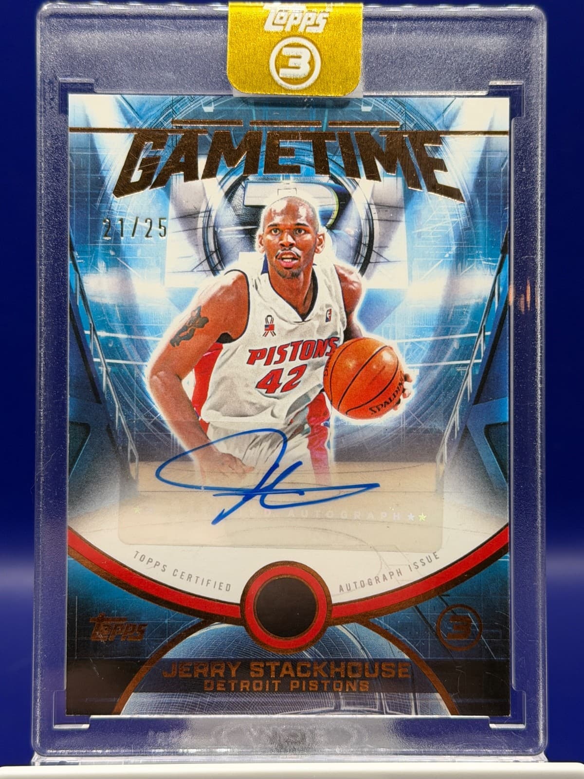 2025-2026 Topps 3 #GT-JS Game Time Graphs Auto Bronze /25 Pistons