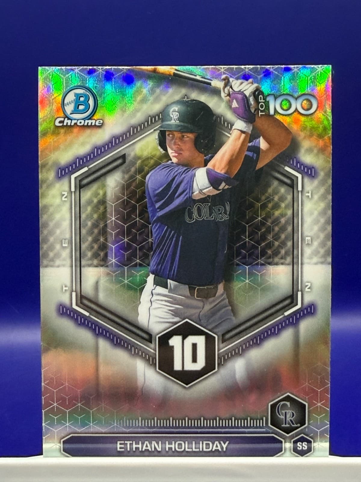2026 Bowman Chrome Ethan Holliday #BTP-10 Top 100 Prospects Colorado Rockies