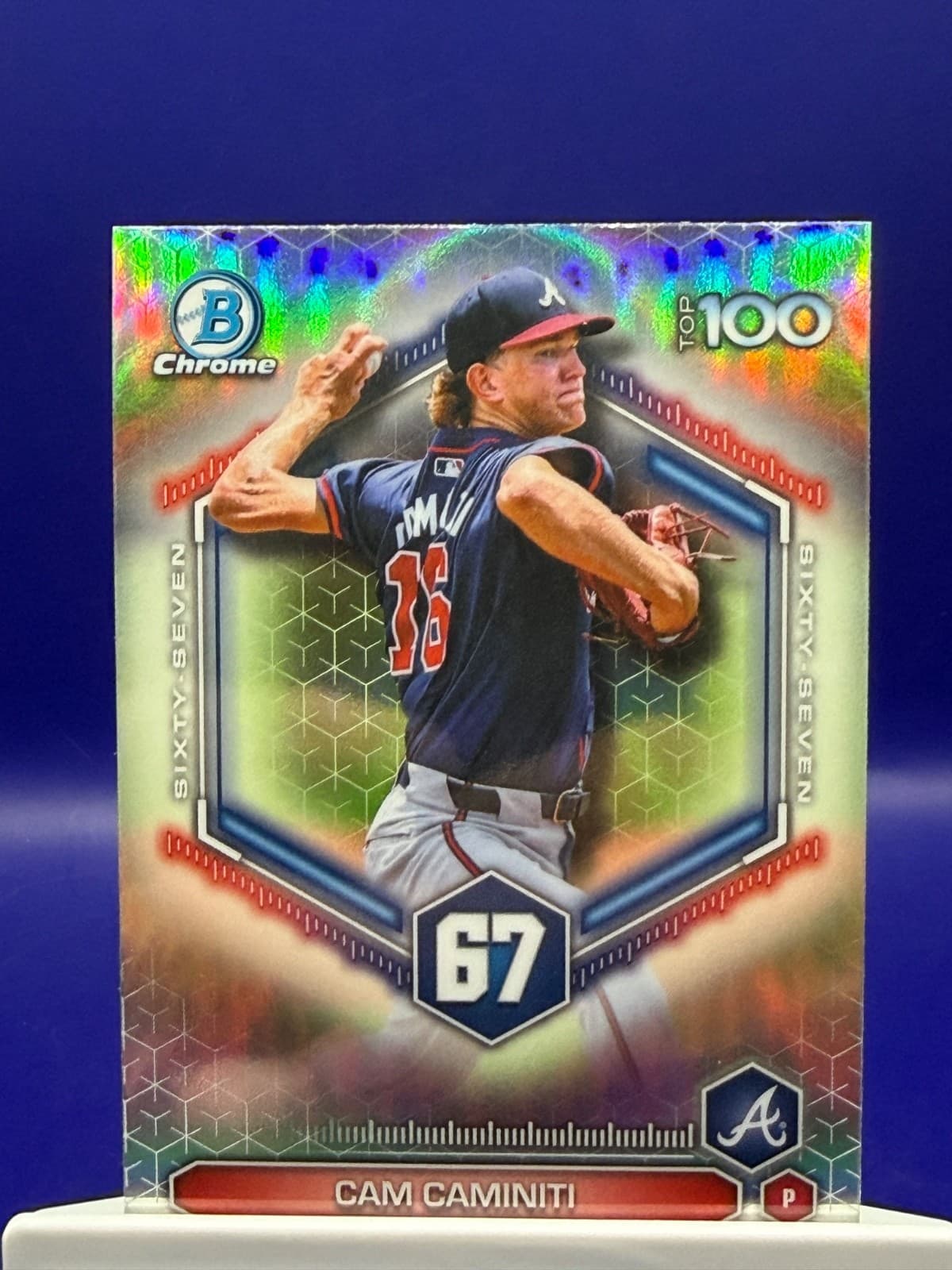 2026 Bowman Chrome Cam Caminiti Scouts Top 100 #BTP-67 Braves Prospect