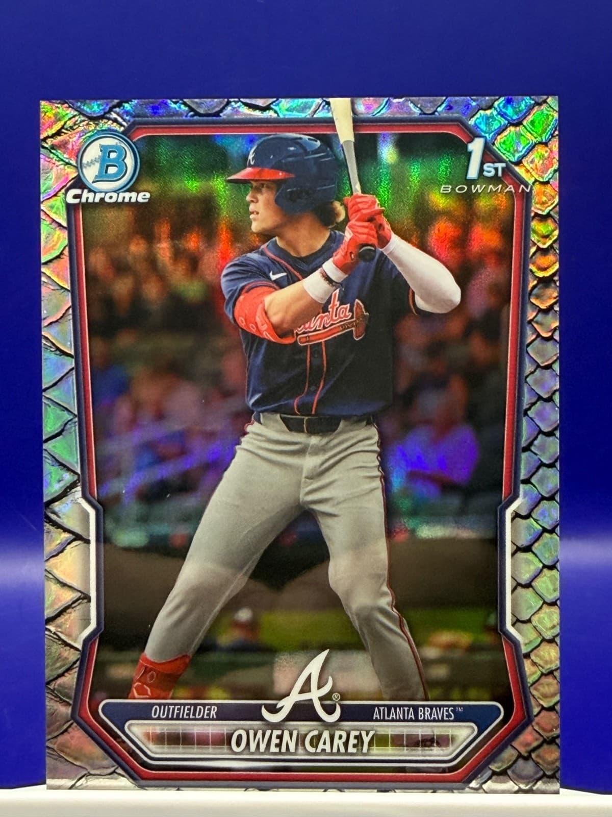 2026 Bowman Chrome Owen Carey Reptilian Refractor 1st #BCP-69 BRAVES