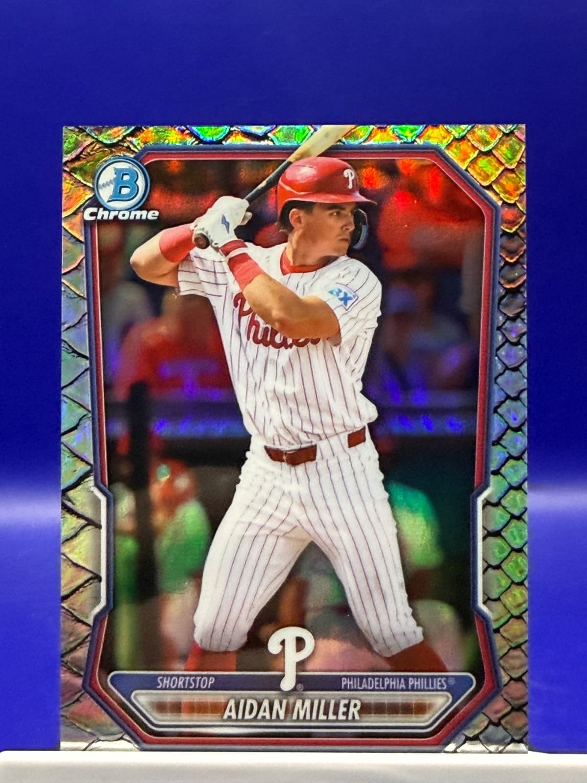 Aidan Miller Reptilian Refractor #BCP-49 2026 Bowman Chrome Prospect Phillies