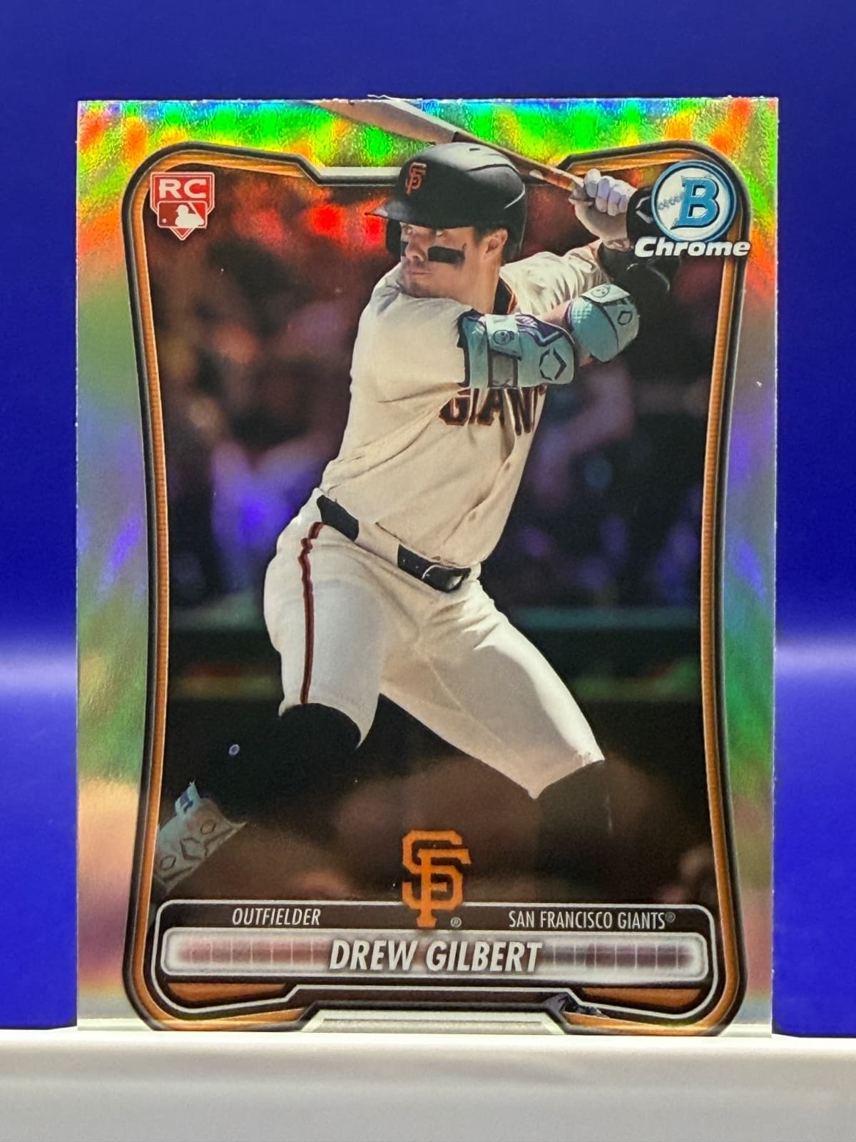 2026 Bowman Chrome Drew Gilbert RC #40 Refractor Giants Red Logo Variation