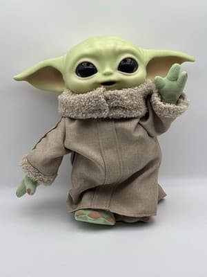 Star Wars Talking Grogu / Baby Yoda 11" Plush W/ Vinyl Head Mattel 2020, Works T
