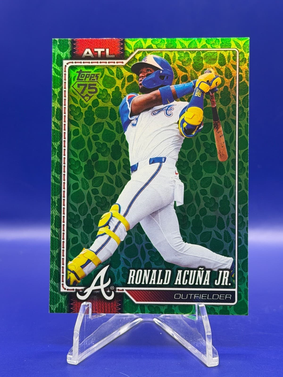 2026 Topps Ronald Acuna Jr Holiday Green #50 Atlanta Braves SP Parallel