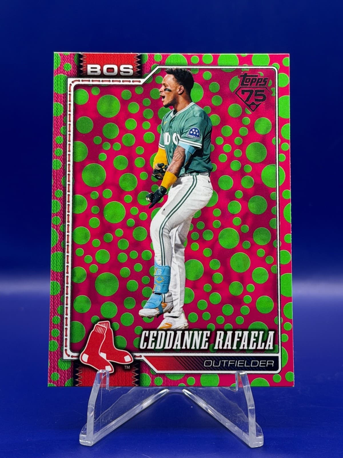 2026 Topps - Ceddanne Rafael Pink-Green Polka Dot Easter Exclusive #101 - RedSox