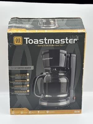 Toastmaster 12 Cup Coffee Maker TM-122CM Black New In Box/Box opened Ceramic