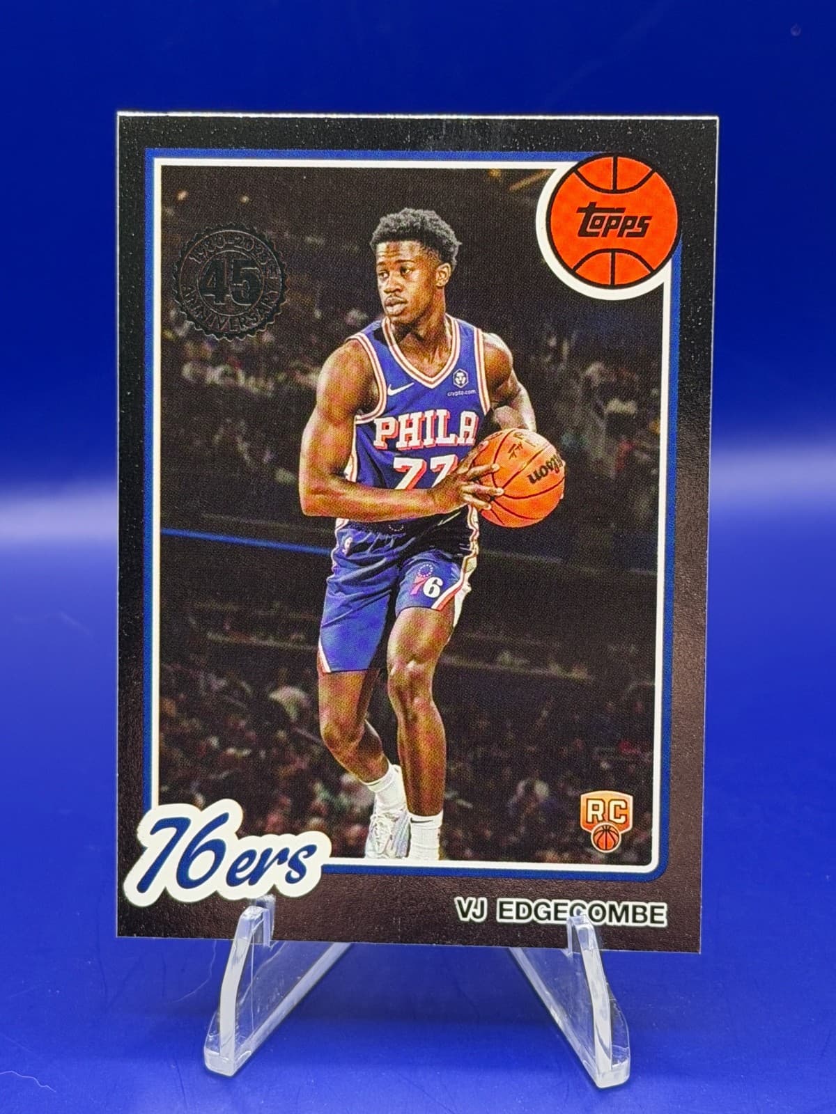 2025 Topps Basketball VJ Edgecombe 1980 RC #80BK-96 Philadelphia 76ers