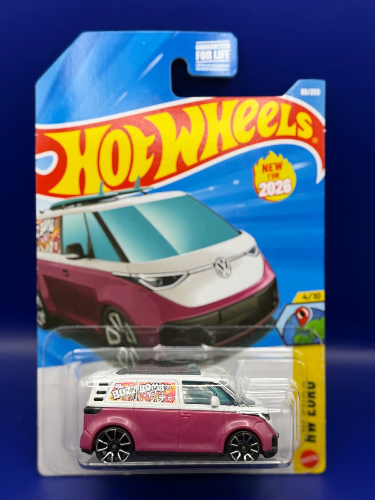 Hot Wheels 2026 Volkswagen ID Buzz Pink White HW Art Cars 8/10 89/250 New