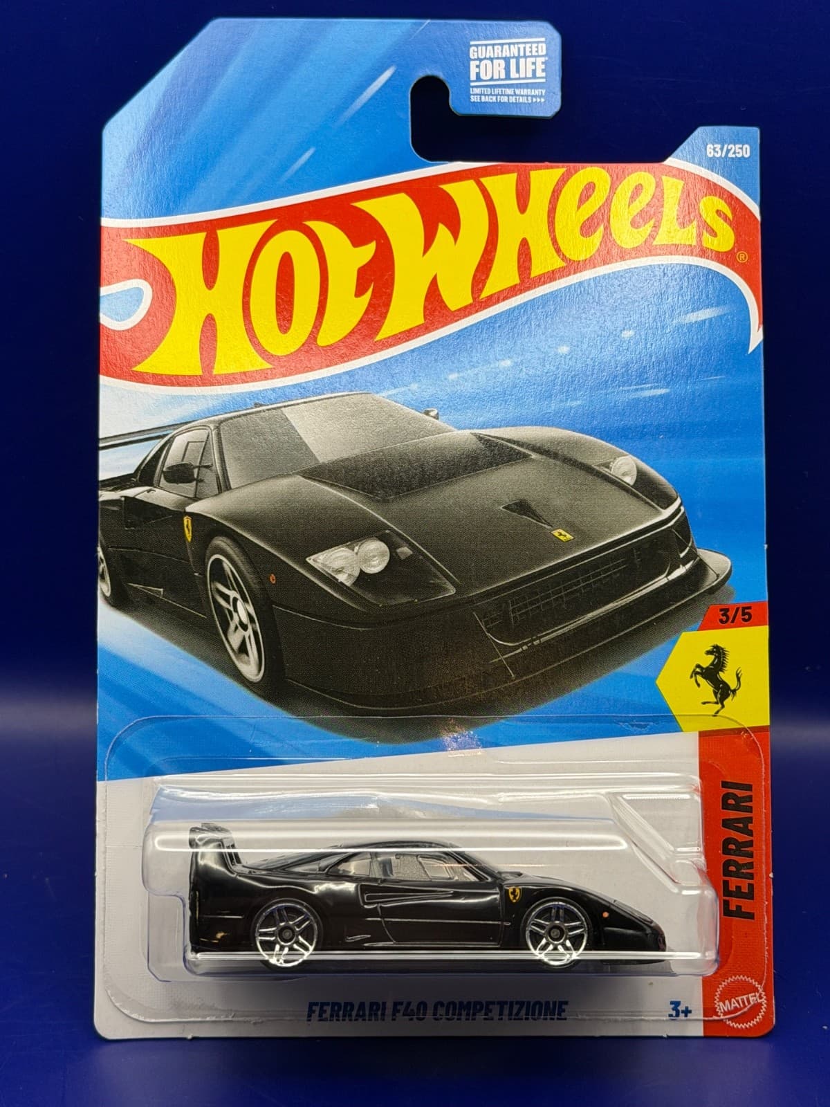 Hot Wheels 2026 Ferrari F40 Competizione Black Ferrari 3/5 63/250 New