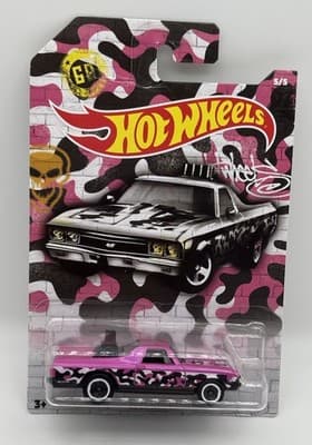 HOT WHEELS '68 CHEVY EL CAMINO #5/5 MILITARY ARMY PINK URBAN CAMOUFLAGE