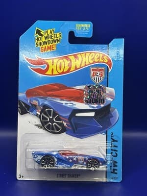 Hot Wheels Street Shaker HW City 2014 Series #BFF62 New On Card Blue 1:64 /B105