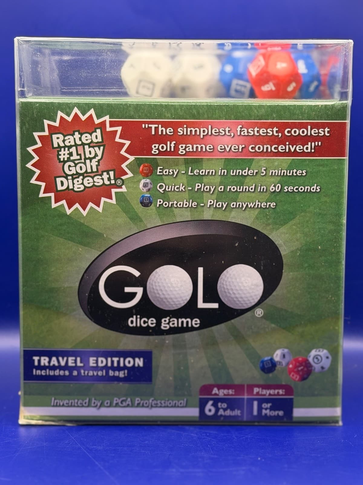 Golo Dice Game Travel Edition Golf Digest New In Box Portable Golf Game